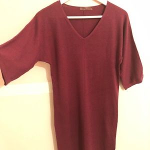 Knit dress with cashmere